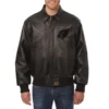 Arizona-Cardinals-Tonal-Full-Leather-Bomber-Jacket-Black
