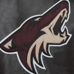 Arizona Coyotes Leather Varsity Jacket