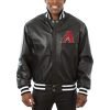 Arizona Diamondbacks Leather Varsity Jacket Front View