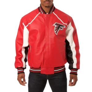 Atlanta-Falcons-Real-Leather-Varsity-Jacket-Red