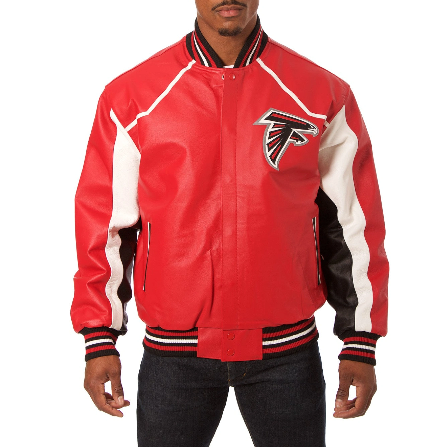 Atlanta-Falcons-Real-Leather-Varsity-Jacket-Red