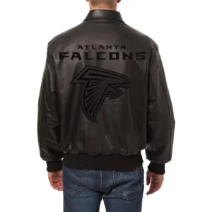 Atlanta-Falcons-Tonal-Full-Leather-Bomber-Jacket-Black