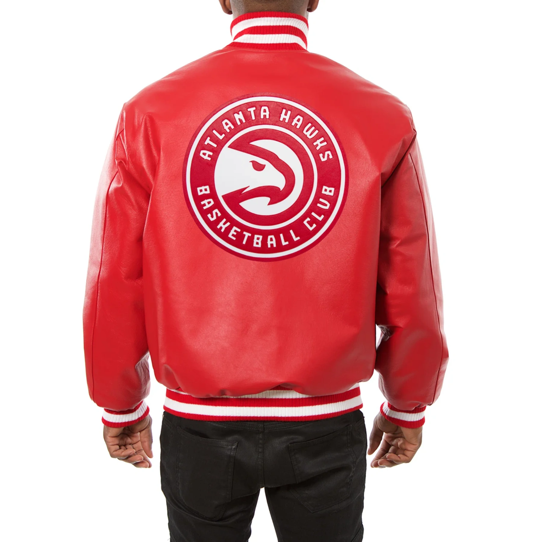 Atlanta-Hawks-Real-Leather-Varsity-Jacket-Red