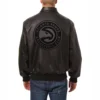 Atlanta-Hawks-Tonal-Full-Leather-Bomber-Jacket-Black