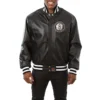 Brooklyn-Nets-Genuine-Leather-Varsity-Jacket-Black
