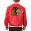 Chicago-Blackhawks-Rib-Knitted-Red-Leather-Varsity-Jacket