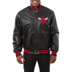 Chicago-Bulls-Full-Real-Leather-Varsity-Jacket-Black