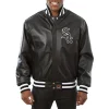 Chicago White Sox Leather Varsity Jacket Front View