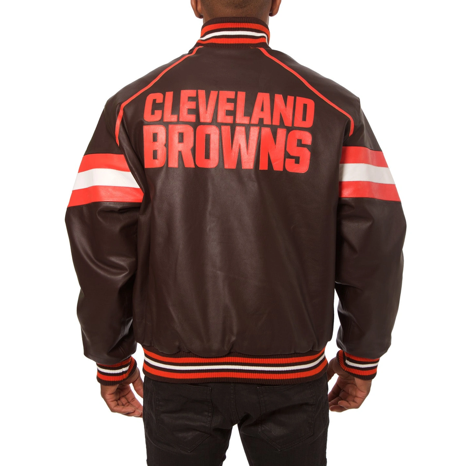 Cleveland-Browns-Full-Real-Leather-Varsity-Jacket-Brown
