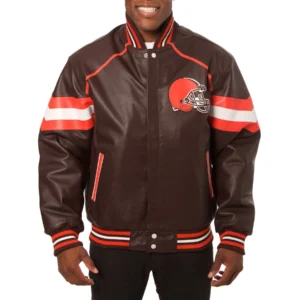 Cleveland-Browns-Full-Real-Leather-Varsity-Jacket-Brown