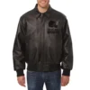 Cleveland-Browns-Tonal-Full-Leather-Bomber-Jacket-Black