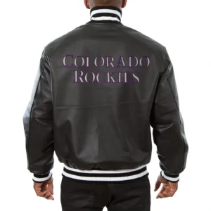Colorado-Rockies-Baseball-Team-Players-Black-Leather-Varsity-Jacket