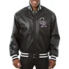 Colorado-Rockies-Baseball-Team-Players-Black-Leather-Varsity-Jacket