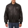 Colorado-Rockies-Shirt-Style-Collar-Black-Leather-Varsity-Jacket