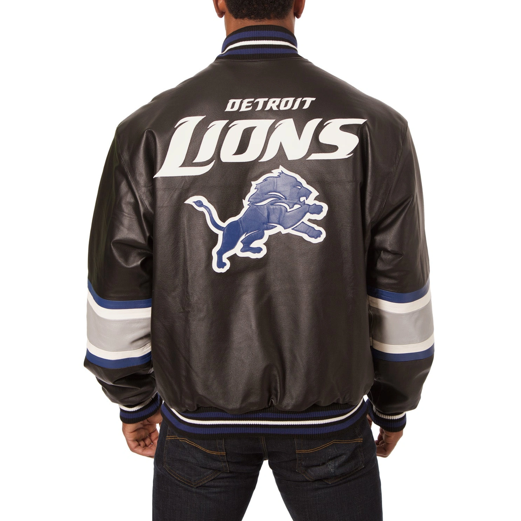 Detroit-Lions-Genuine-Leather-Varsity-Jacket-Black