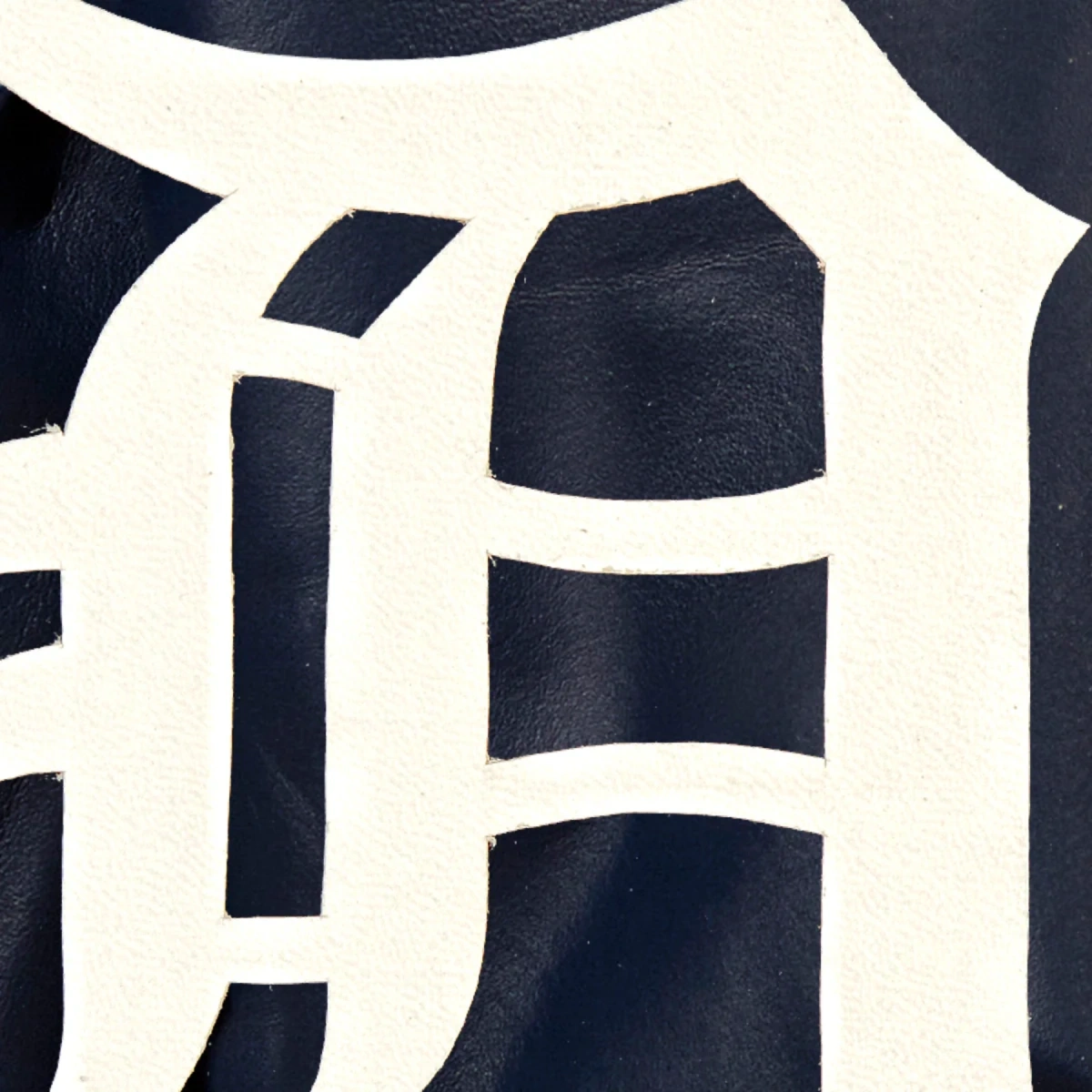 Detroit Tigers Leather Varsity Jacket Detail View