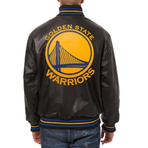 Golden-State-Warriors-Leather-Varsity-Jacket-Black