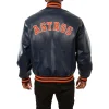 Houston Astros Leather Varsity Jacket Back View