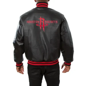 Houston-Rockets-Real-Leather-Varsity-Jacket-Black