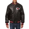Kansas City Chiefs Leather Varsity Jacket Front View