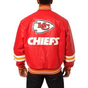 Kansas City Chiefs Red Leather Varsity Jacket