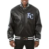 Kansas City Royals Leather Varsity Jacket Front View
