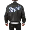 Kansas City Royals Leather Varsity Jacket Back View