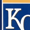 Kansas City Royals Blue Leather Varsity Jacket Detail View