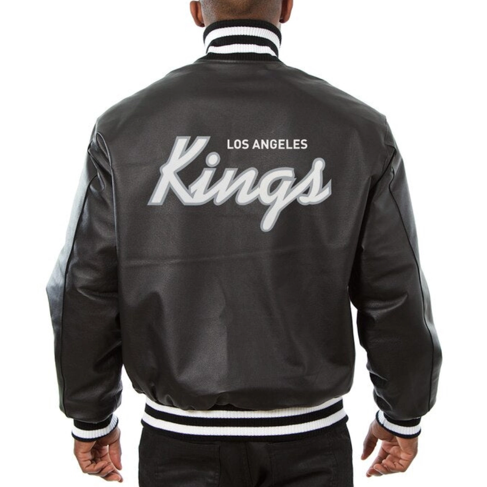 Los-Angeles-Kings-Full-Real-Leather-Varsity-Jacket-Black