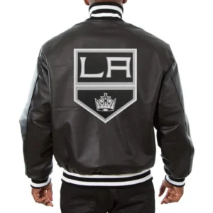 Los-Angeles-Kings-Genuine-Leather-Varsity-Jacket-Black