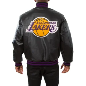 Los-Angeles-Lakers-Genuine-Leather-Varsity-Jacket-Black