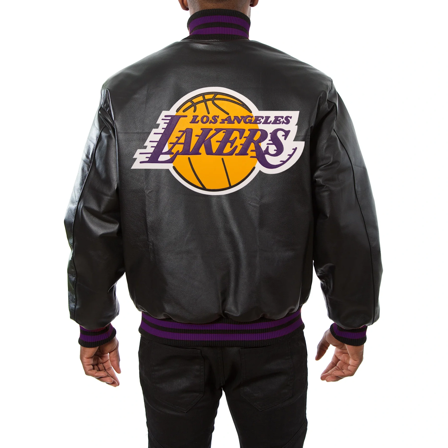 Los-Angeles-Lakers-Genuine-Leather-Varsity-Jacket-Black