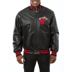 Miami-Heat-Genuine-Leather-Varsity-Jacket-Black