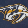 Nashville Predators Navy Leather Varsity Jacket Patch Logo