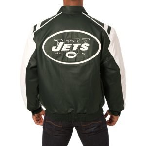 New York Jets Green Leather Varsity Jacket