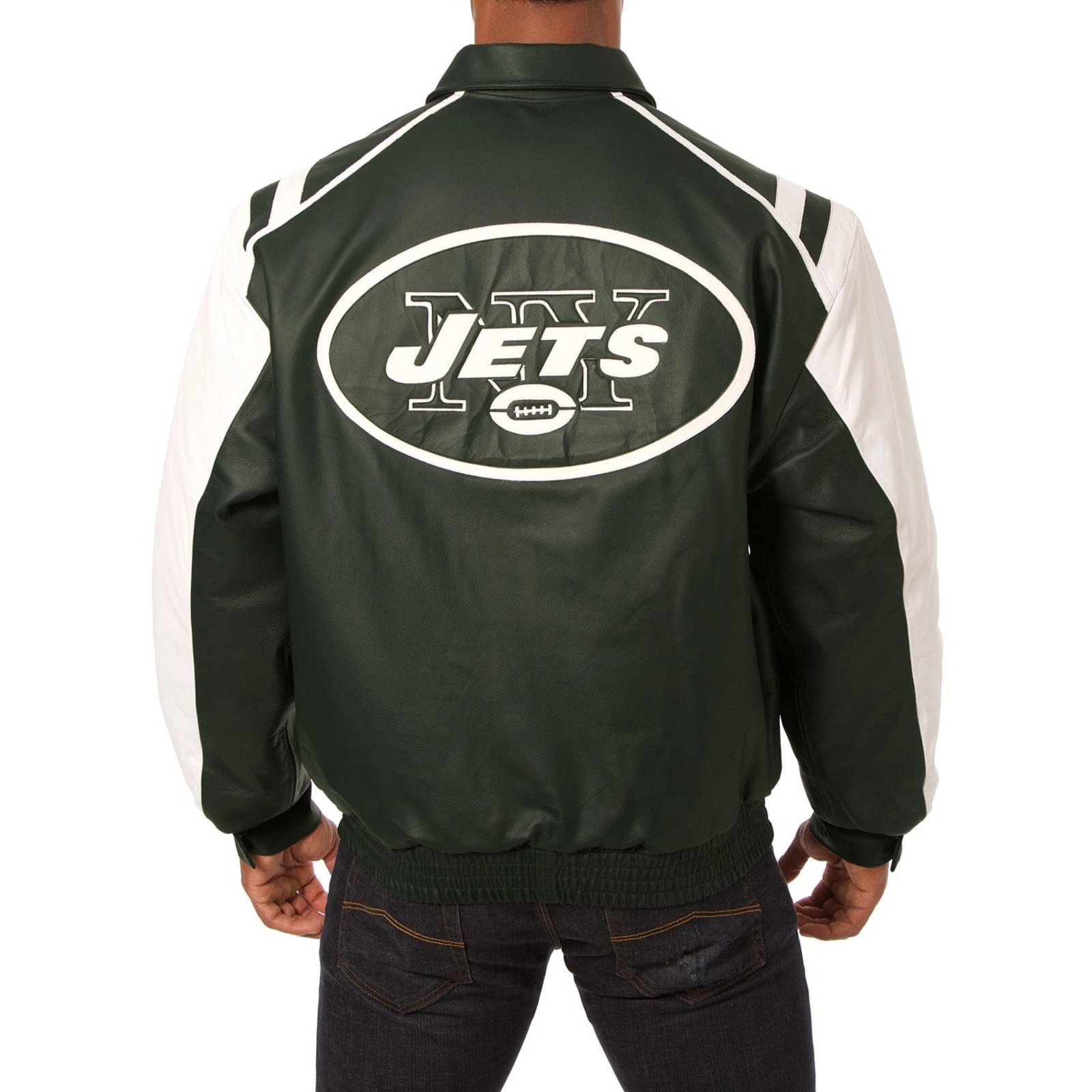New York Jets Green Leather Varsity Jacket