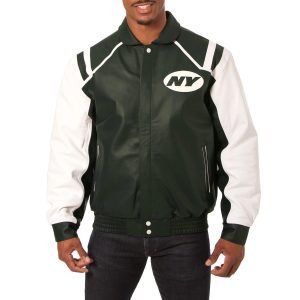 New York Jets Green Leather Varsity Jacket