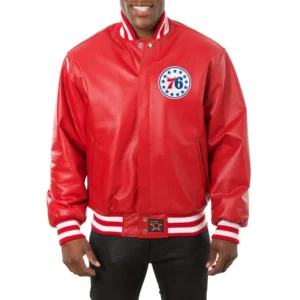 Philadelphia-76ers-Real-Leather-Varsity-Jacket-Red
