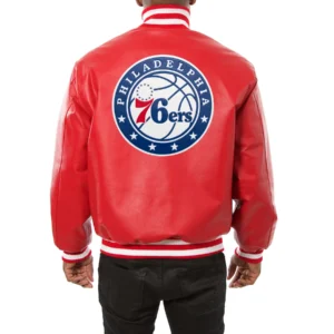 Philadelphia-76ers-Real-Leather-Varsity-Jacket-Red