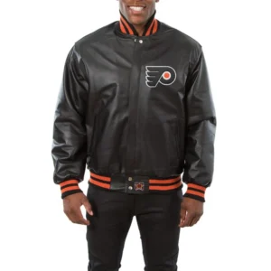 Philadelphia-Flyers-Full-Real-leather-Varsity-Jacket-Black