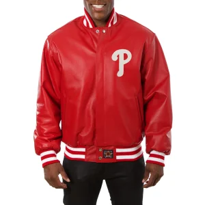 Philadelphia Phillies Leather Varsity Jacket
