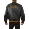 Pittsburgh Pirates Leather Varsity Jacket Back View