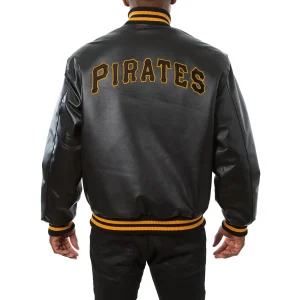 Pittsburgh Pirates Leather Varsity Jacket Back View