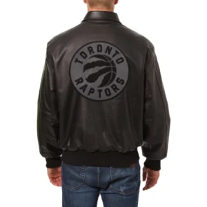 Toronto-Raptors-Full-Leather-Bomber-Varsity-Jacket-Black