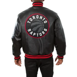Toronto-Raptors-Logo-Real-Leather-Varsity-Jacket-Black
