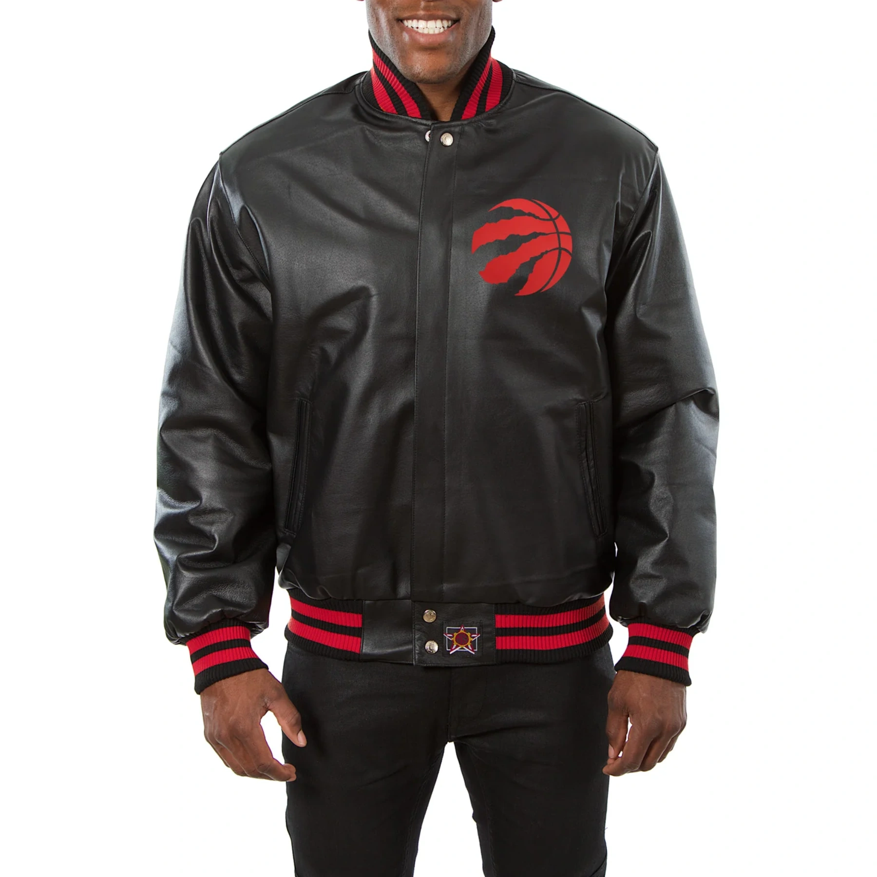 Toronto-Raptors-Real-Leather-Varsity-Jacket-Black