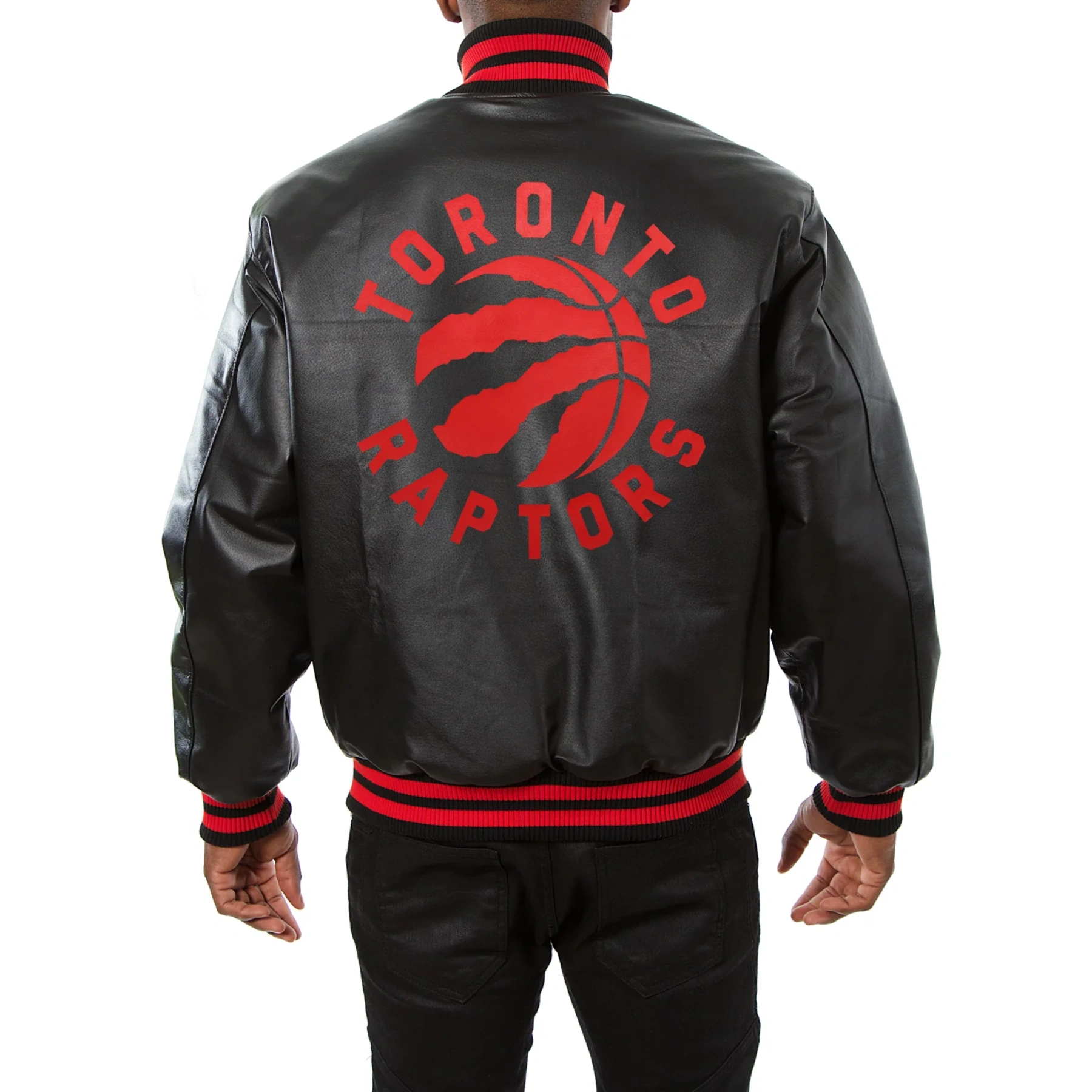 Toronto-Raptors-Real-Leather-Varsity-Jacket-Black