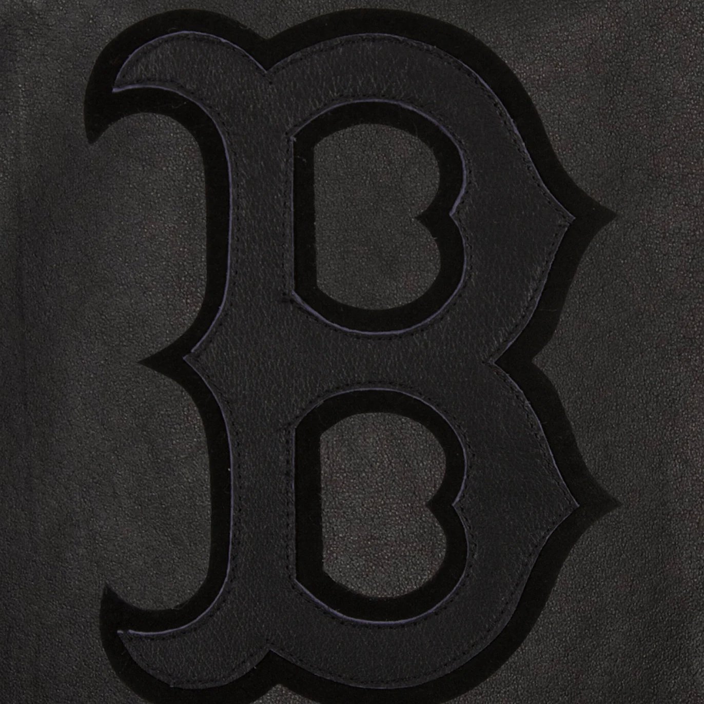 boston red sox tonal black leather patch logo