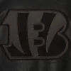 cincinnati bengals tonal black leather patch logo