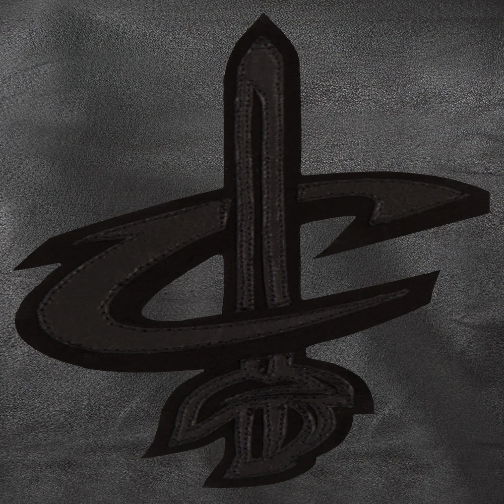 cleveland cavaliers tonal black leather patch logo